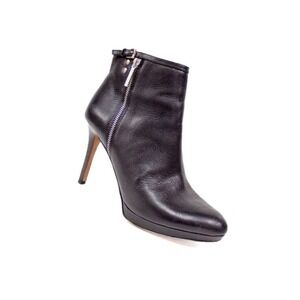 DONALD J PLINER Black Leather Zipper Ankle Boots Size 10